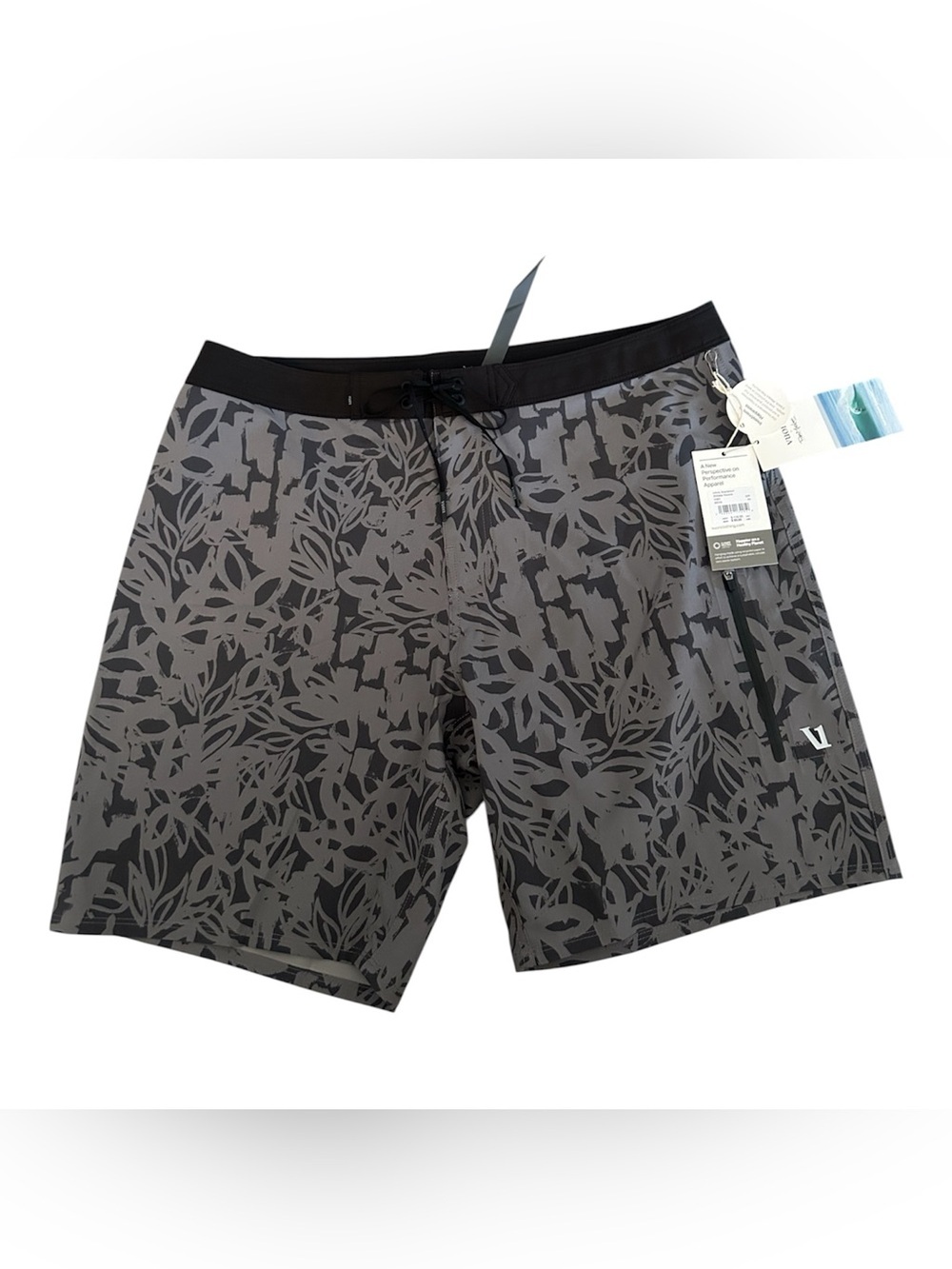 Vuori Infinity Boardshorts Shiitake Reverie Grey Size 34